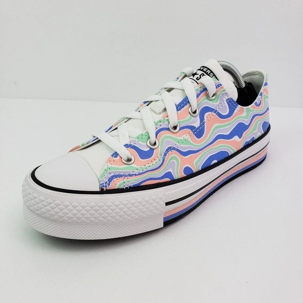 Converse CTAS Eva Lift OX Girls Sz 5Y Womens Sz 6.5 Bleached Coral Low Shoes